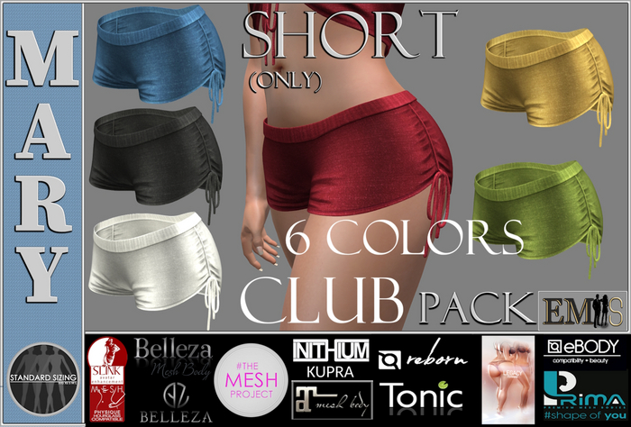 EMS - MARY SHORTS - CLUB PACK