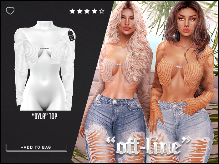 "Off-Line" x "Dyla" Top / White