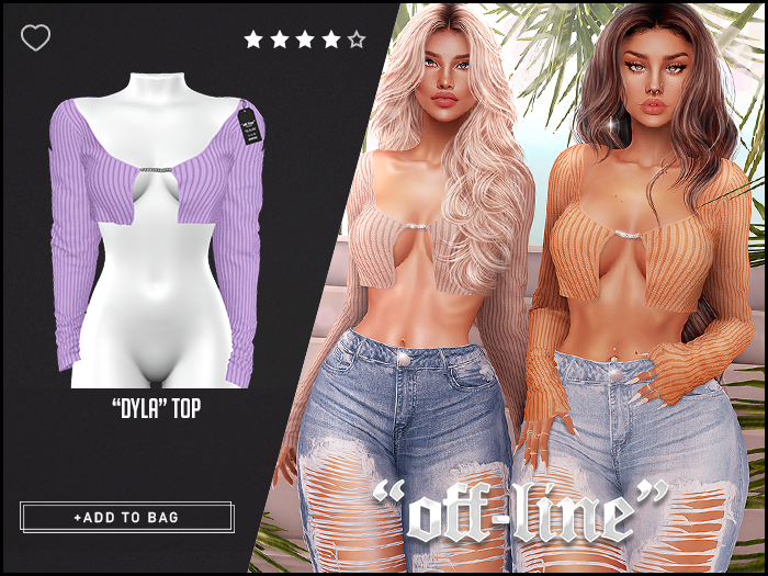 "Off-Line" x "Dyla" Top / Thistle