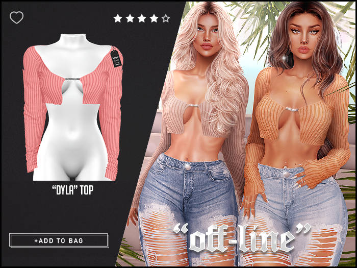 "Off-Line" x "Dyla" Top / Salmon