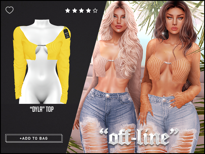 "Off-Line" x "Dyla" Top / Lemon