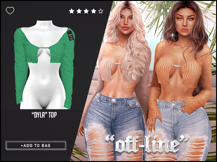 "Off-Line" x "Dyla" Top / Emerald