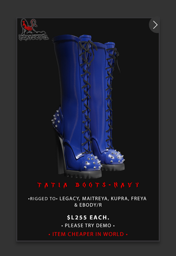 P.D - Tatia Boots - NAVY {ADD ME}