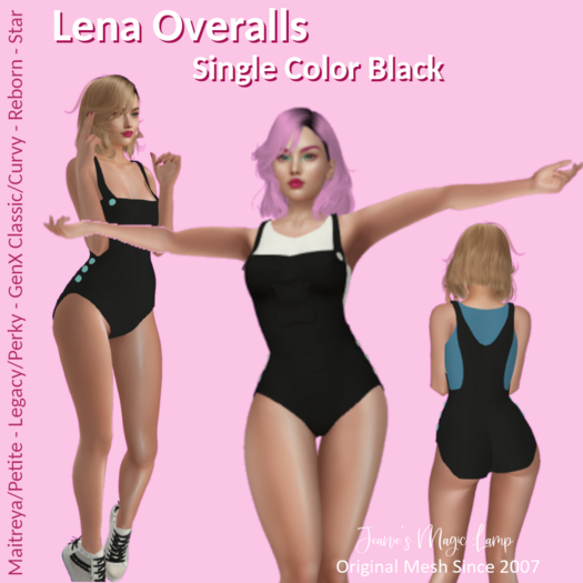 Lena Overalls BLACK - Wear and Click to unpack