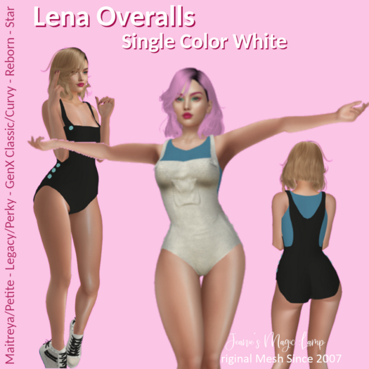 Lena Overalls WHITE - Wear and Click to unpack