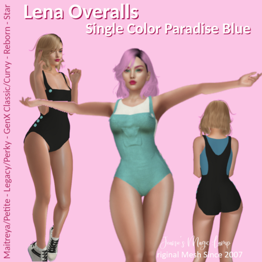 Lena Overalls PARADISE BLUE - Wear and Click to unpack
