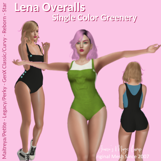 Lena Overalls GREENERY - Wear and Click to unpack