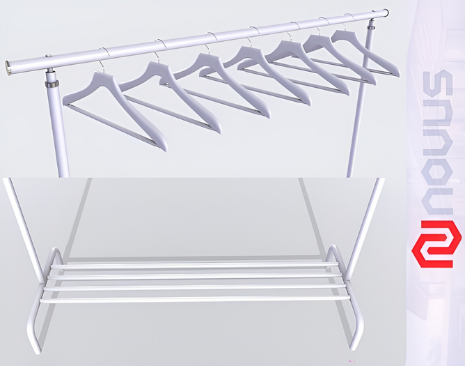 Clothes Rack + Clothes hanger - White Version {Mesh}