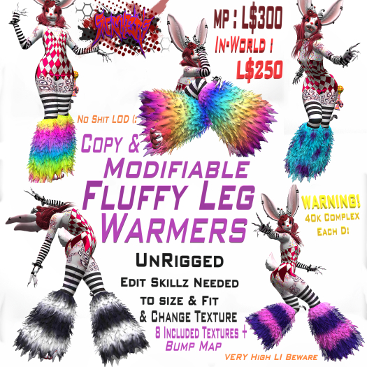 Snickers! Fluffy Leg Warmers Kickers