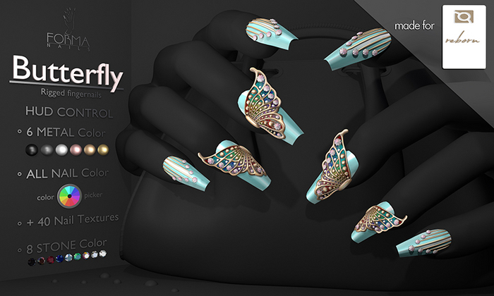 [FORMANAILS] NAILS - | Reborn Nails | - | Butterfly NAILS | Bento Nails | Rigged Nails
