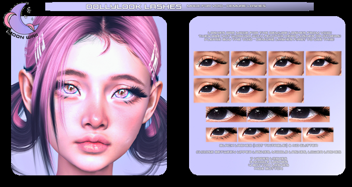 moonwaii . dollylook lashes (for Void - Demure Lashes only)