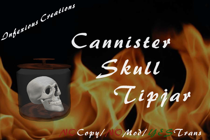 cannister skull tipjar boxed