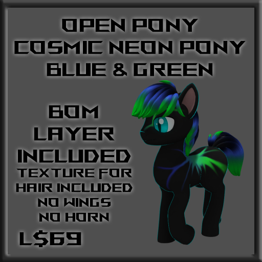 [OP] Cosmic Pony - Blue & Green