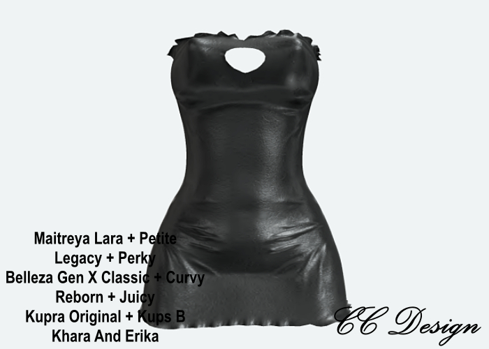 Second Life Marketplace - (14) *CC* Luna Leather Dress Black Second Life Marketplace - (14) *CC* Luna Leather Dress Black