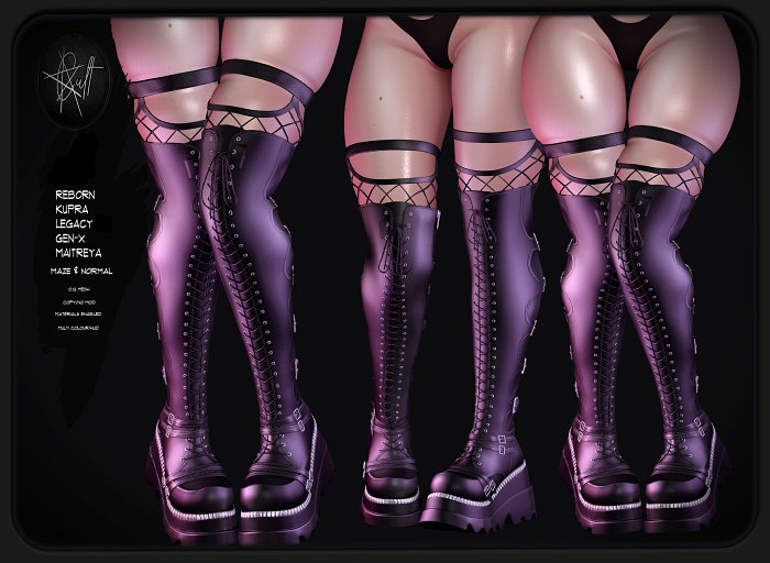  : CULT : Harlow Boot Maze Mod with Fishnet with HUD
