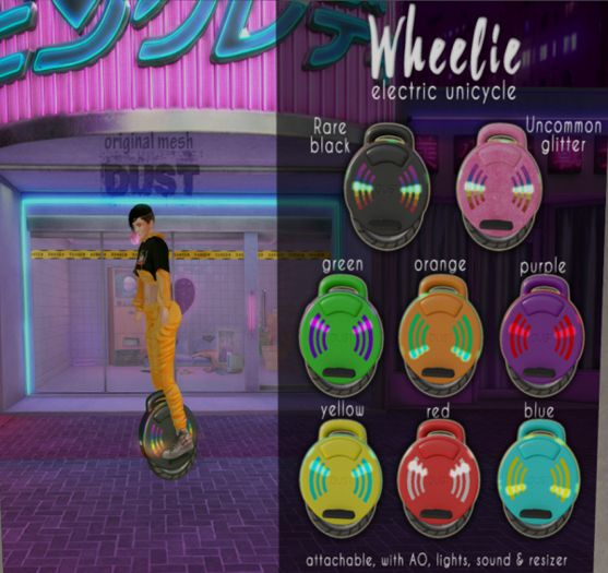 2 DUST: Electric unicycle glitter RARE