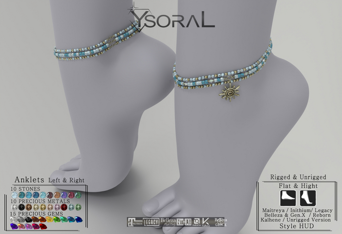 ~~ Ysoral ~~ .:Anklets Sun :.(RIG / UNRIG)