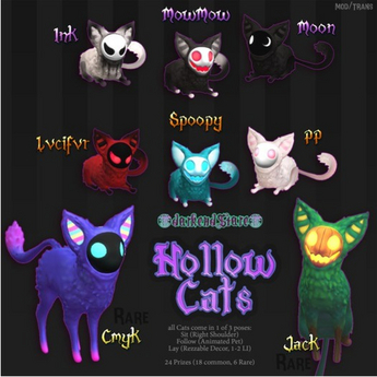 Second Life Marketplace - darkendStare. hollow cats [Moon] (Sit)