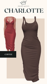 DRAMA QUEEN Charlotte Dress - Coffee (ADD)