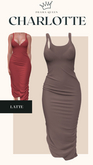 DRAMA QUEEN Charlotte Dress - Latte (ADD)
