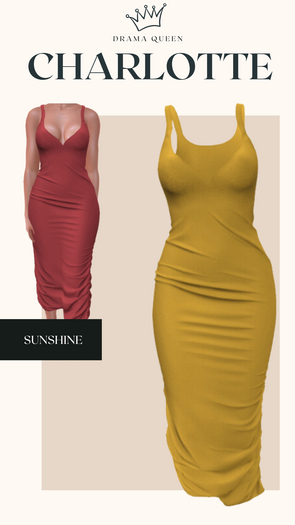 DRAMA QUEEN Charlotte Dress - Sunshine (ADD)