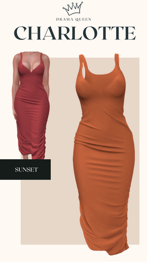 DRAMA QUEEN Charlotte Dress - Sunset (ADD)