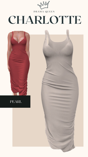 DRAMA QUEEN Charlotte Dress - Pearl (ADD)