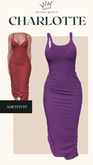 DRAMA QUEEN Charlotte Dress - Amethyst (ADD)