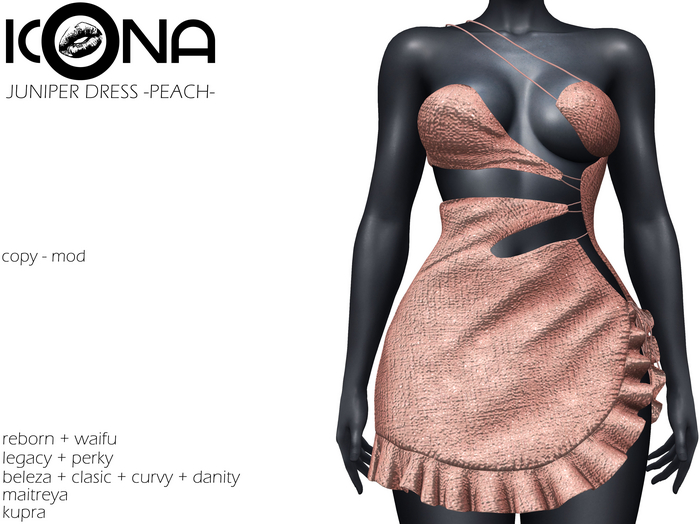 ICONA / JUNIPER DRESS -PEACH-