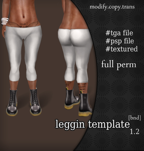 leggins template BND / psp file & tga file