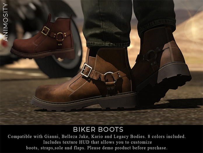Animosity - Biker Boots - Rustic 