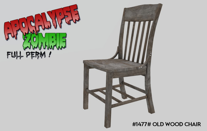 #1477# Old Wood Chair #