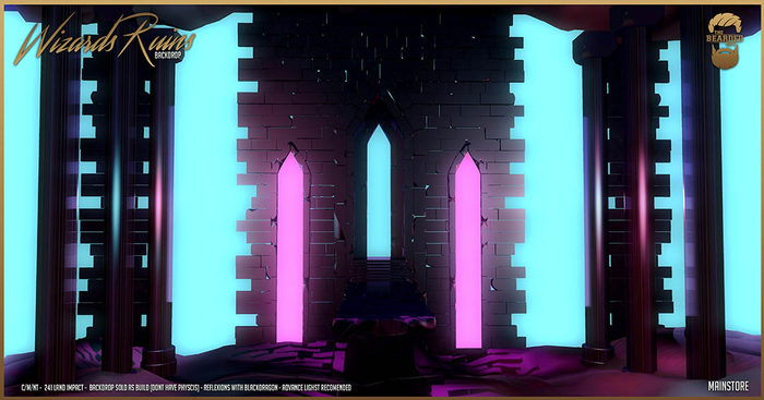 Wizards Ruins Backdrop - The Bearded GUY
