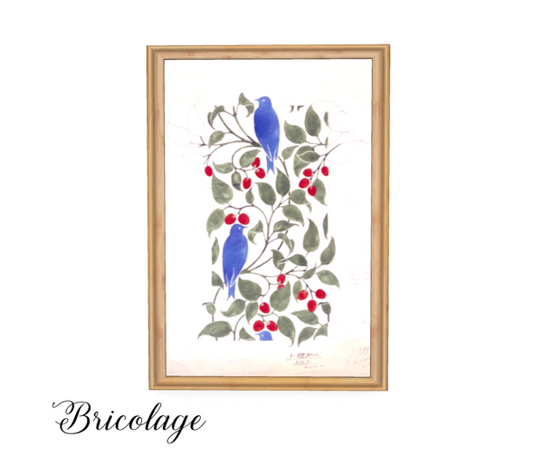 Bricolage Blue Birds Textile Design