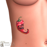 Holly Ink - BOM Hot Pepper Tattoo on torso