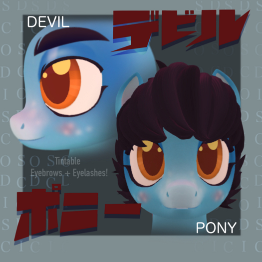 :DE: Devilpony Eyebrows + Eyelashes (TINTABLE)
