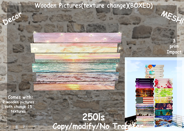Wooden Pictures(texture change)(BOXED)