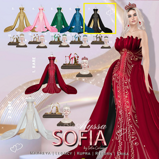 7. SOFIA. Alyssa Gown Dress Black (BOX)