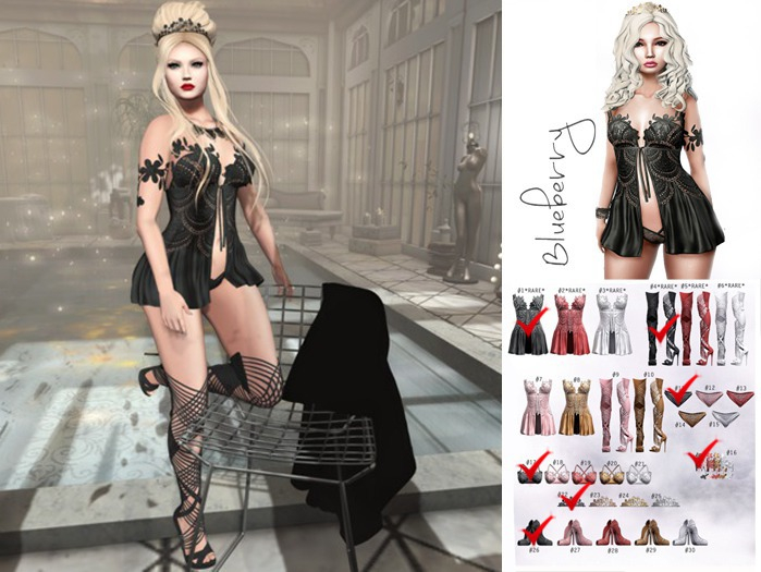 Blueberry - Mykonos Full Set BLACK WITH RARES - Maitreya