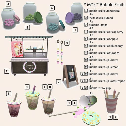 * M^2 * Bubble Fruits Stand (1) RARE