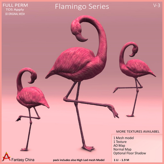 Flamingo - v3, FULL PERM Flamingo , sculpture, Flamingo