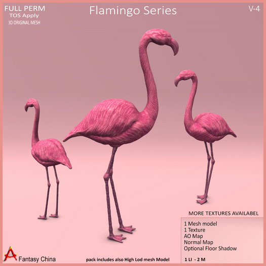 Flamingo - v4, FULL PERM Flamingo , sculpture, Flamingo