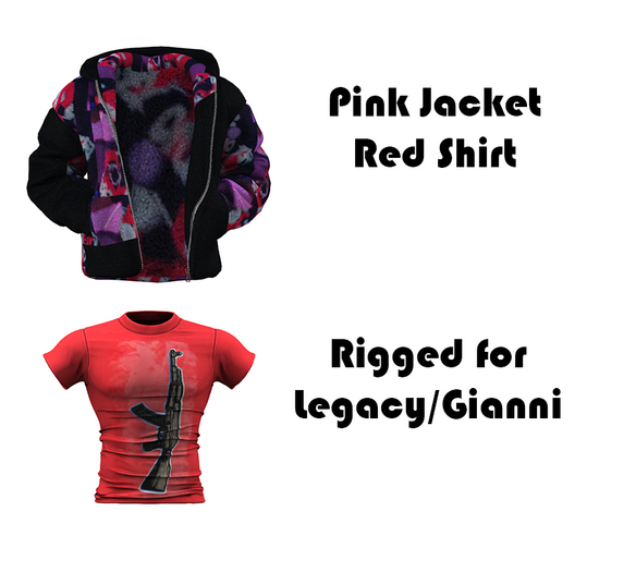 Pink Jacket / Red Shirt