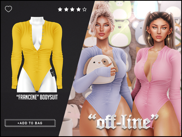 "Off-Line" x "Francene" Bodysuit / Lemon
