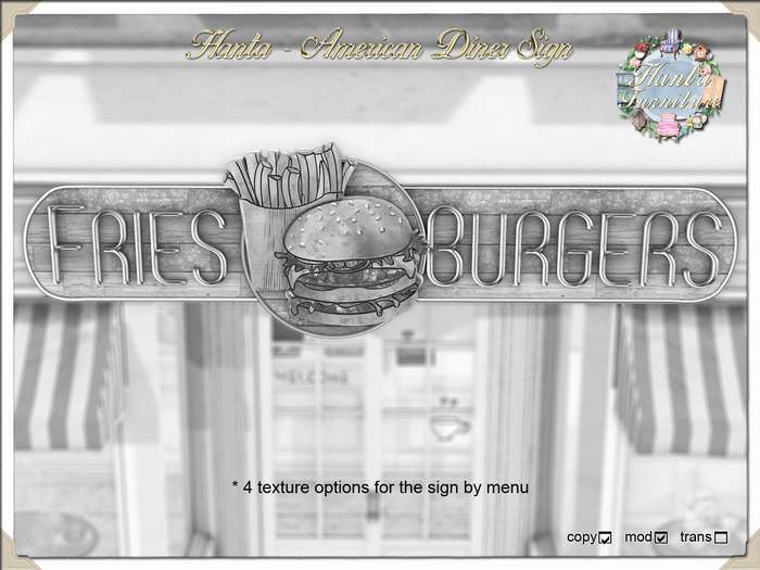 DEMO Hanta - American Diner Sign with Texture Change