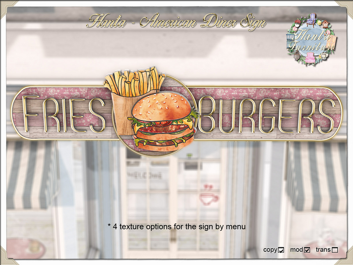 Hanta - American Diner Sign with Texture Change