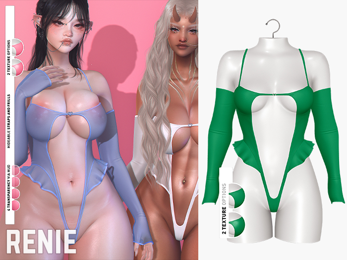RENIE : MILLA BODYSUIT - GREEN