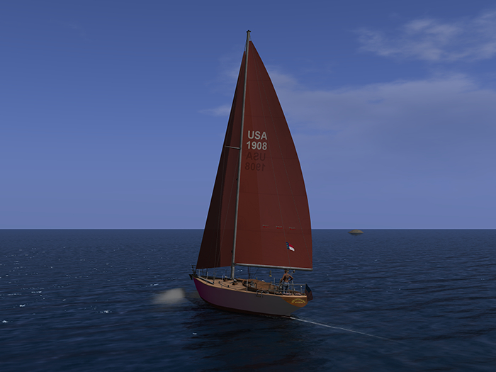 Machichaco - Custom numbered Classic Red sails
