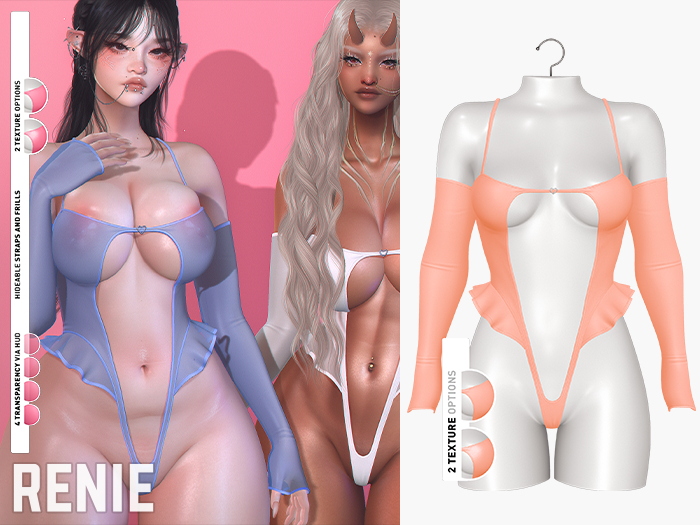 RENIE : MILLA BODYSUIT - PEACH