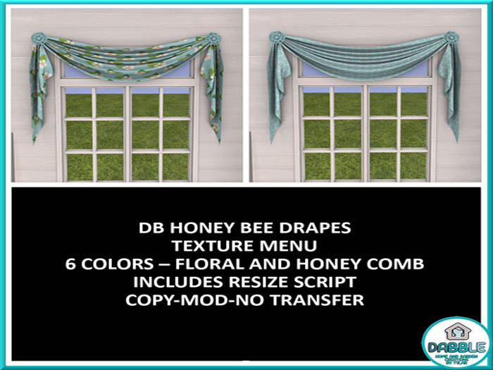 DB HONEY BEE DRAPES  add me
